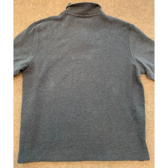 Polo Ralph Lauren Sweater Mens 2XL Gray Cotton 1/4 Zip Mock Neck Pullover - Picture 2 of 8